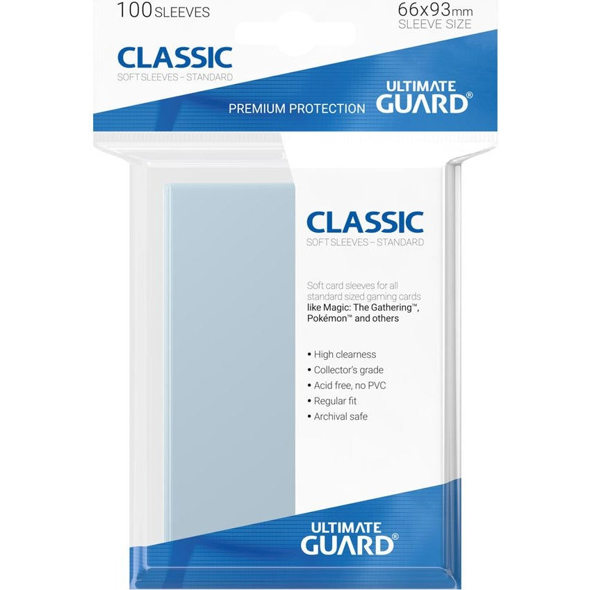 Ultimate Guard Classic Soft Sleeves Standard Size Transparent (100)