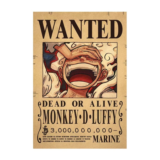 Poster Wanted One Piece Monkey D Luffy Gear 5 Fifth Five