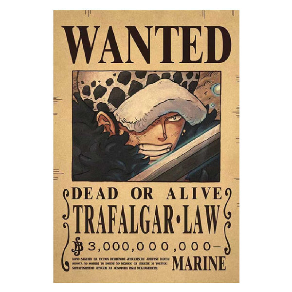 Poster Wanted One Piece Trafalgar Law