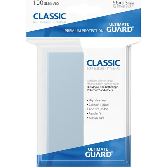 Ultimate Guard Classic Soft Sleeves Standard Size Transparent (100)
