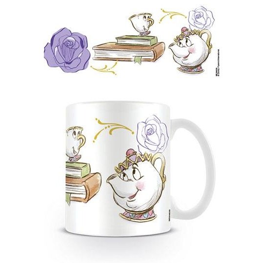Tazza Mrs.Brick e Chicco La Bella e la Bestia nerd-pug