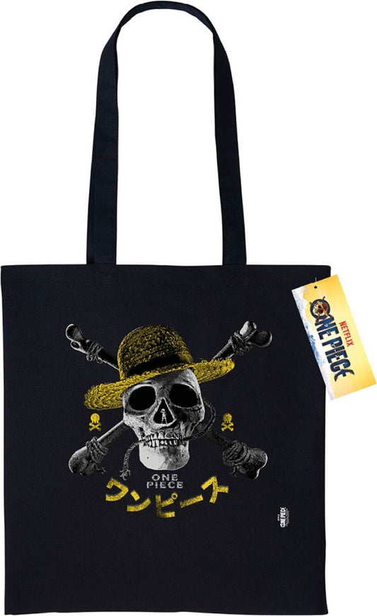 One Piece Tote Bag Skull Hat nerd-pug