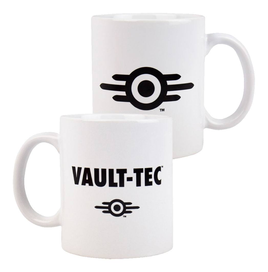 Fallout Mug Vault-Tec Logo White nerd-pug